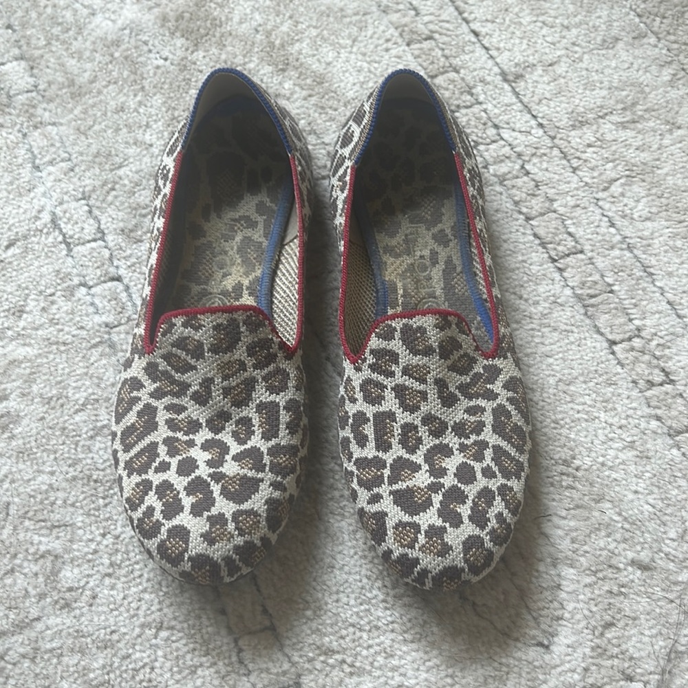 Leopard Rothy’s Loafers EUC